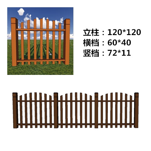 杭州塑木围栏户外栅栏防腐木院子护栏庭院