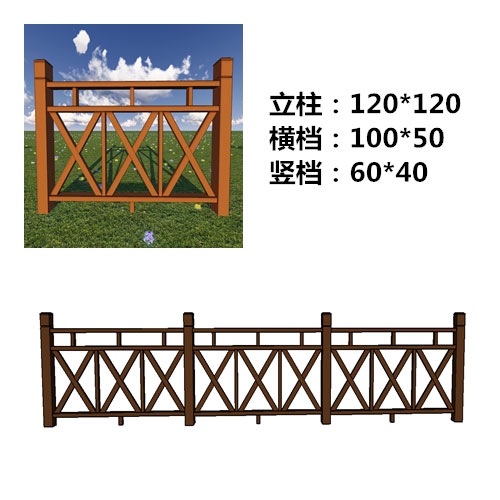 杭州塑木围栏 户外木塑护栏 庭院阳台防腐木栅栏